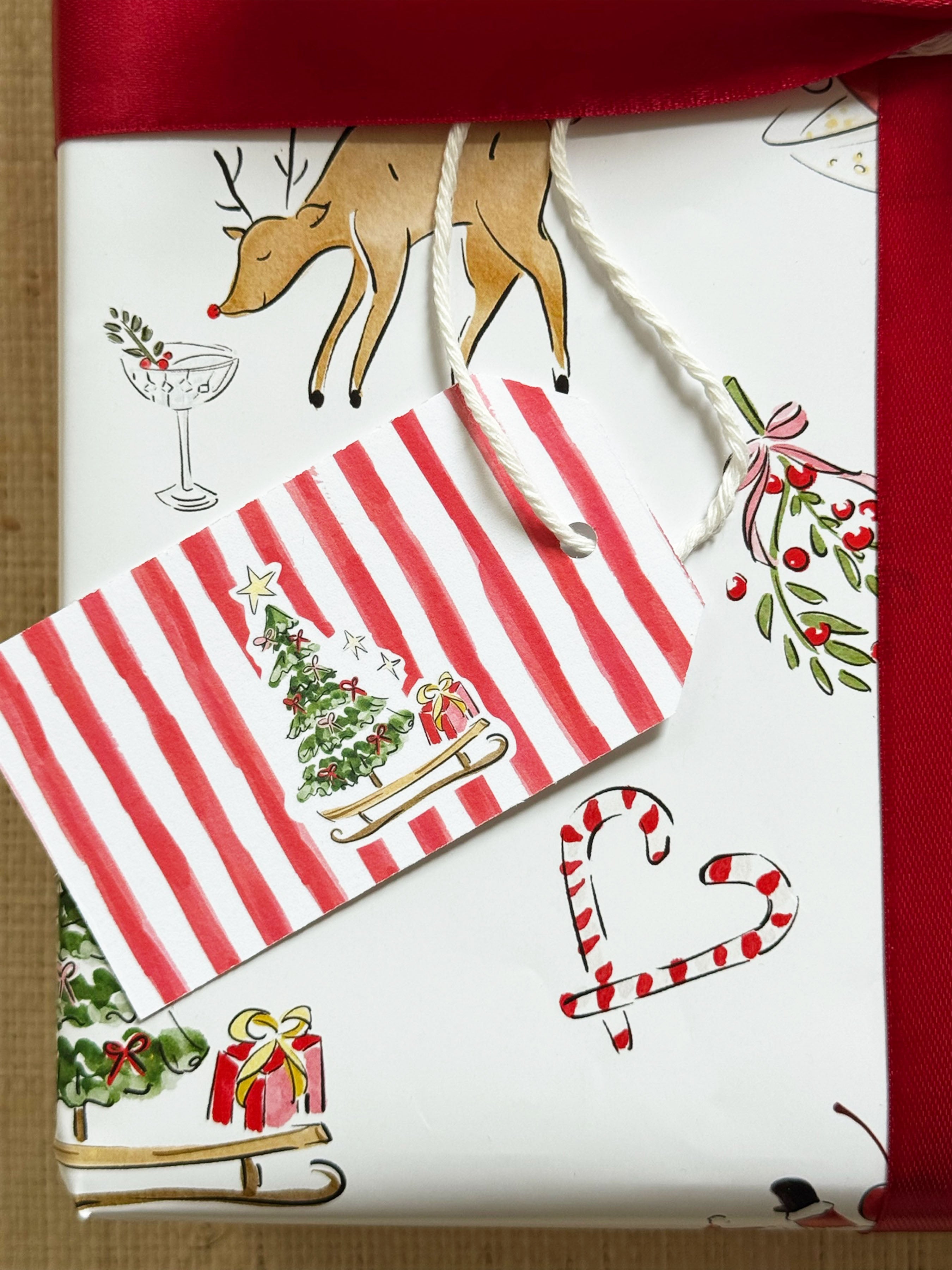 Tipsy North Pole Gift Tag
