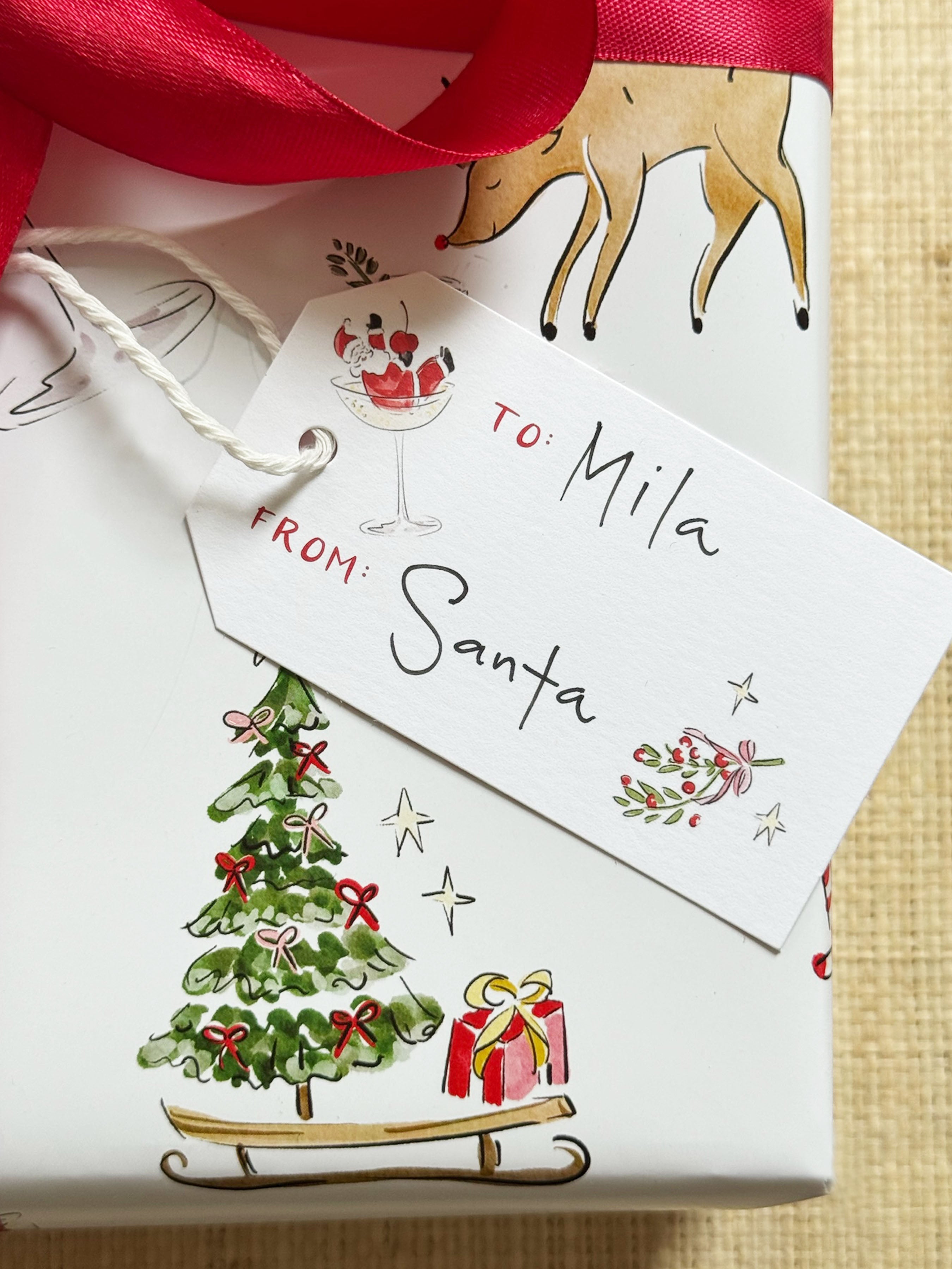 Tipsy North Pole Gift Tag