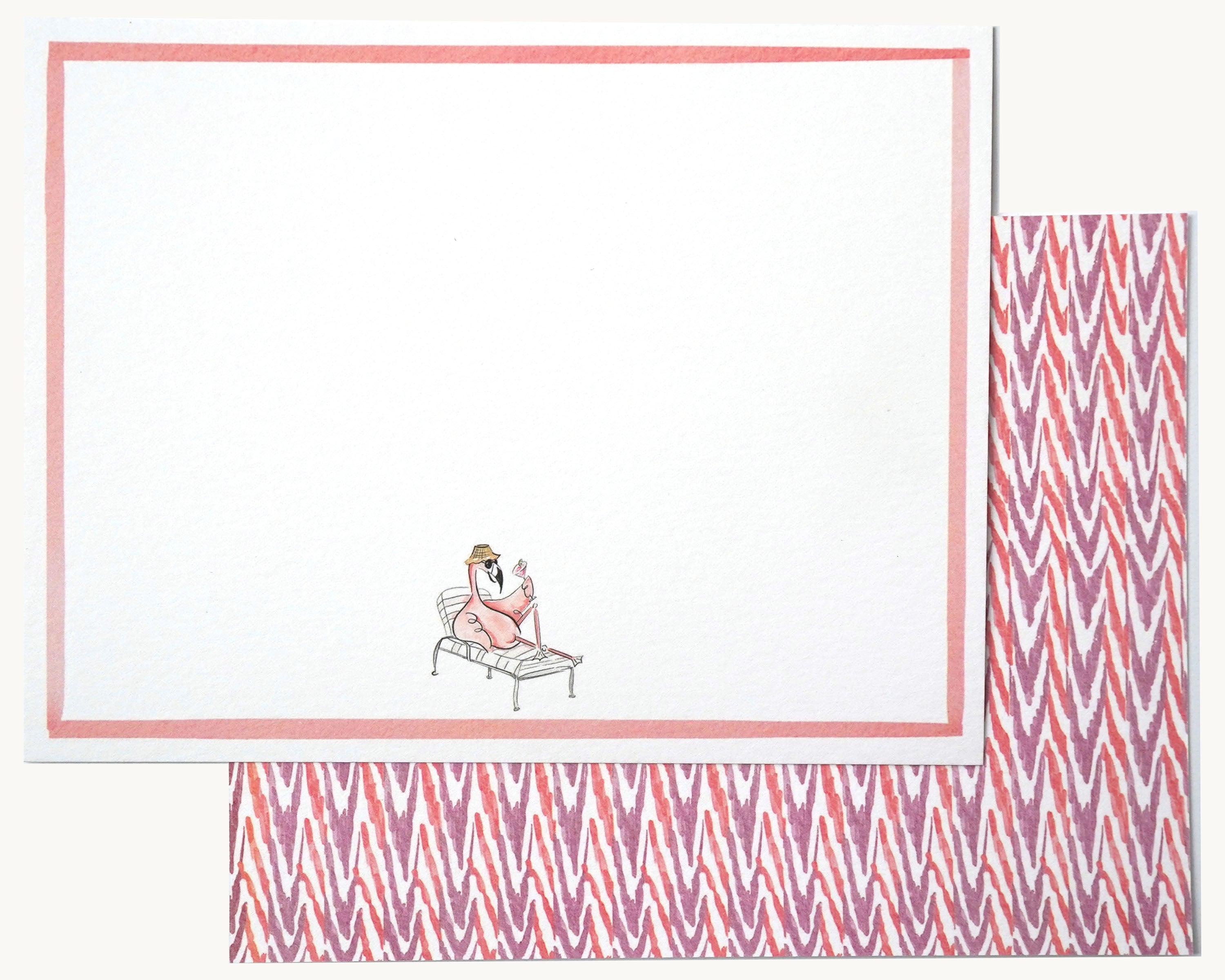 Tipsy Flamingo Stationery Set